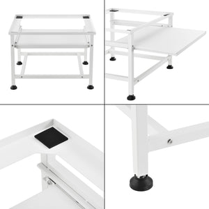 Socle avec Étagère Extensible pour Machine à Laver 63 x 54 x 41 cm Blanc [en.casa]