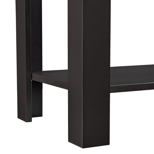 Table Basse de Salon Chur 61,3 x 60 x 30 cm Marron Foncé [en.casa]