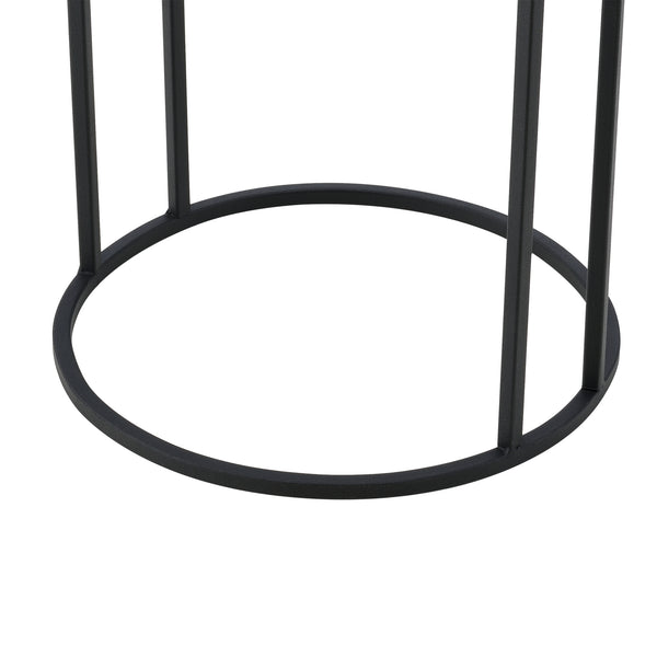 Ensemble de 2 Supports de Plantes Malmedy Noir Doré [en.casa]