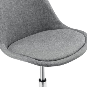 Chaise de Bureau Atherton à Roulettes Réglable en Hauteur Gris Clair [en.casa]

