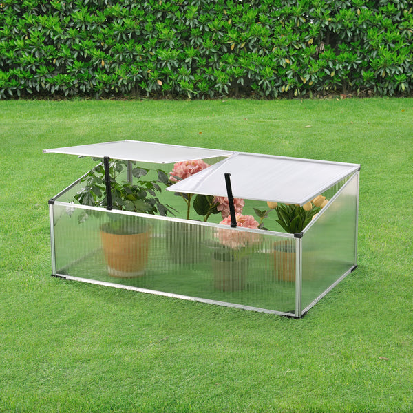 Châssis de Jardin Hoorn Divisée Polycarbonate 100 x 60 x 40 cm [en.casa]