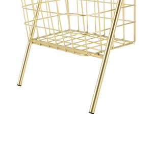 Dekoleiter mit Metallkörben Metall Messing 107x27x55cm en.casa