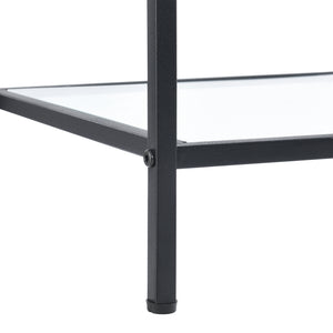 Table d'Appoint Norrtälje 55 x 45 x 45 cm Noir Transparent [en.casa]