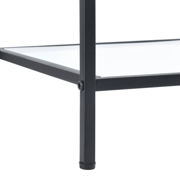 Table d'Appoint Norrtälje 55 x 45 x 45 cm Noir Transparent [en.casa]