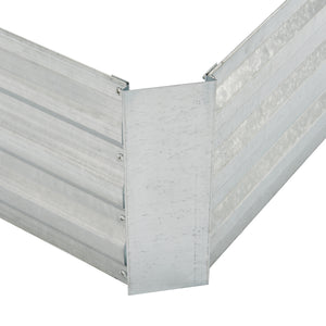 Carré potager Barneveld cadre sans fond en acier 90 x 90 x 30 cm argenté [en.casa]