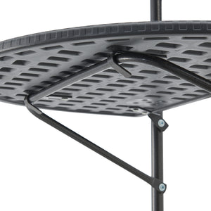 Table de balcon suspendue Cicala rabattable et réglable en hauteur 83,5 x 60 x 64 cm [en.casa]