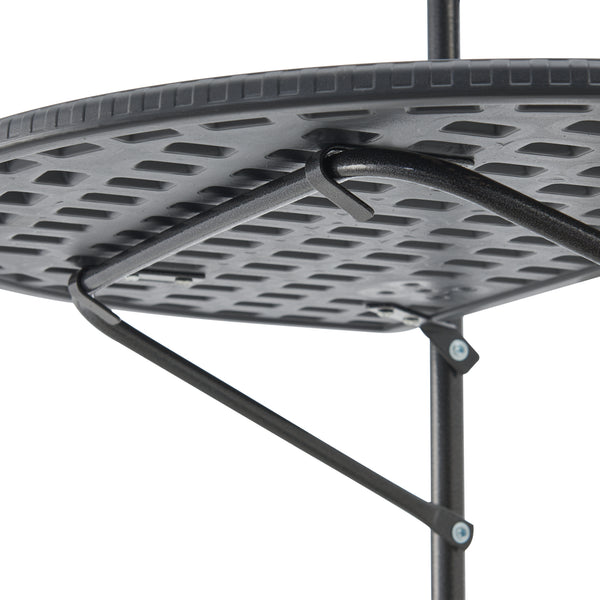 Table de balcon suspendue Cicala rabattable et réglable en hauteur 83,5 x 60 x 64 cm [en.casa]