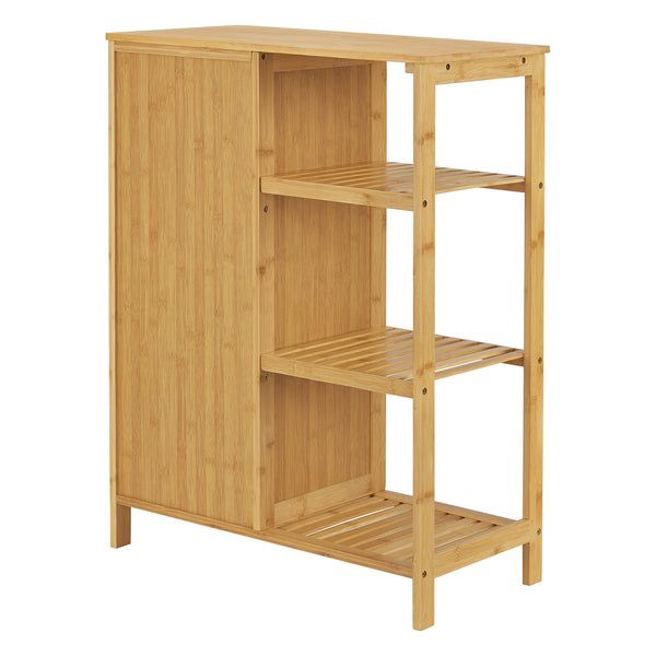 Meuble de rangement Vetlanda avec étagère pour salle de bain bambou [en.casa]