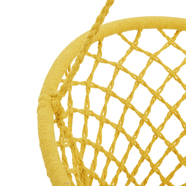 Poltrona Sospesa 'Jaina' per Interno / Esterno, Carico max. 120 kg - Giallo [en.casa.]