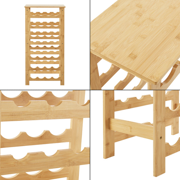 Casier à bouteilles Äänekoski 28 emplacements sur 7 niveaux 94 x 47 x 29 cm [en.casa]