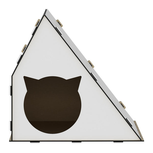 Katzenhaus Lani 40x42x40 cm Weiß [en.casa]