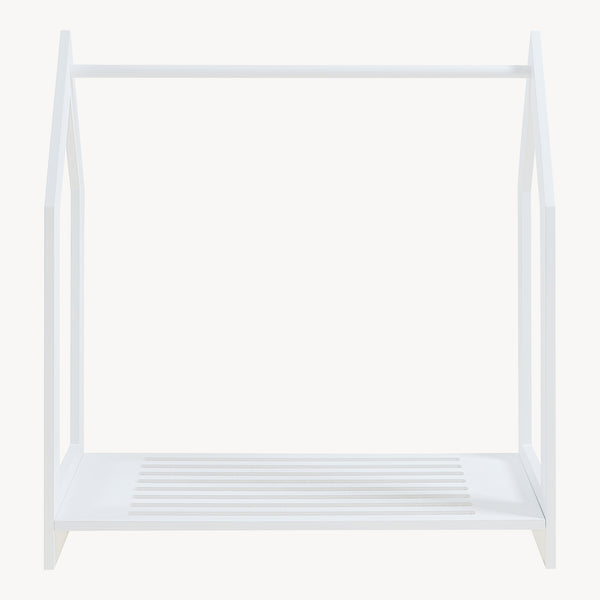 Portant à vêtements Langeskov de forme cabane pour enfant 78 x 75 x 35 cm blanc [en.casa]