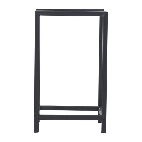 Portalegna 'Torsås' Deposito per Legna da Ardere Supporto Tronchi Scaffale da Legnaia - Nero [en.casa]