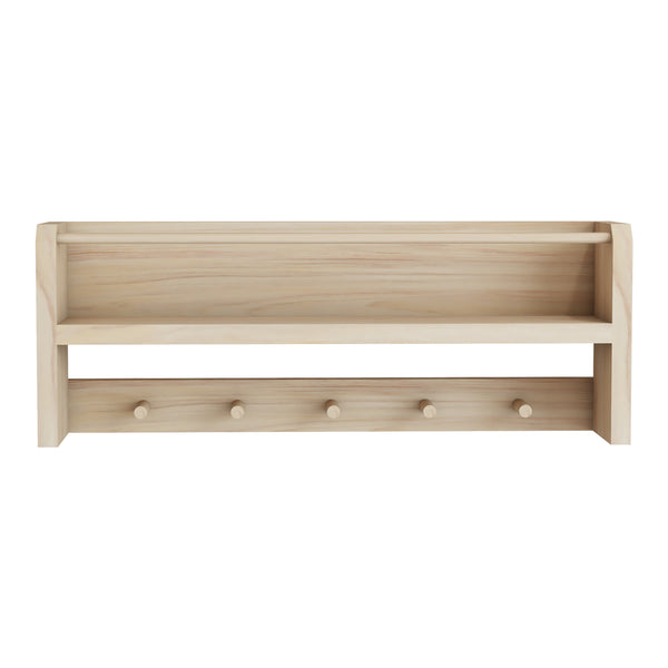 Kindergarderobe Sundeved natur aus Echtholz [en.casa]