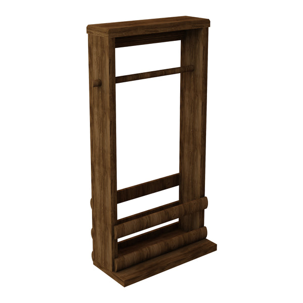 Porte-rouleaux papier WC Thyborøn sur pied barre pin 62 x 30 x 14 cm bois foncé [en.casa]
