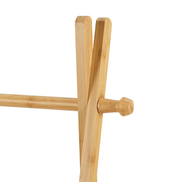Portant à vêtements Sola pour enfant avec surface de stockage bambou [en.casa]
