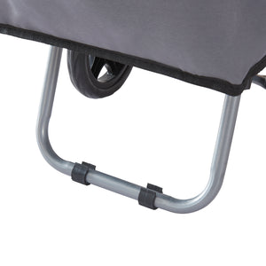 Chariot de courses Nørre 36 litres 93 x 32 x 30 cm gris foncé / noir [en.casa]