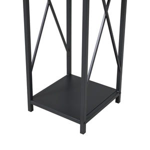 Range-bûches Tinglev à 2 niveaux noir [en.casa]