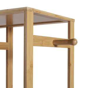 Portant à vêtements Ilomantsi bambou 165 x 122 x 35 cm naturel [en.casa]