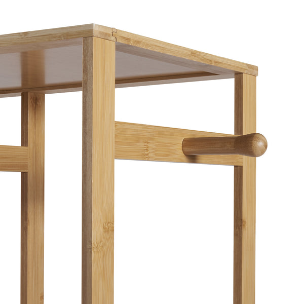 Portant à vêtements Ilomantsi bambou 165 x 122 x 35 cm naturel [en.casa]
