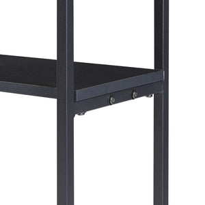 Mobile Portalegna Turku 112 x 60 x 30 cm Nero/Effetto Legno Scuro [en.casa] 