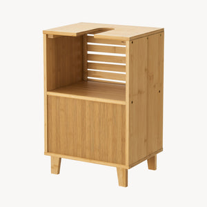 Meuble sous lavabo Iveland bambou 60 x 40 x 30 cm naturel [en.casa]