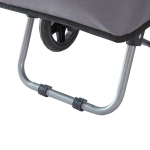 Trolley per la Spesa Carrello Portaspesa Portapacchi a 2 Ruote Telaio Pieghevole Borsa Impermeabile Rimovibile 36 L 30 kg - Grigio Scuro/Nero [en.casa]