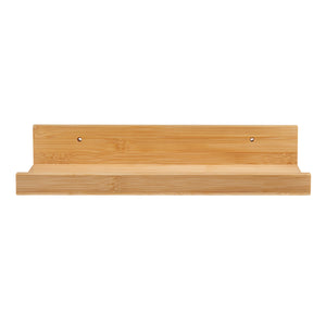 set Gildeskål di 3 Mensole da Muro Piani con Bordi Anticaduta - Bambù Naturale [en.casa] 