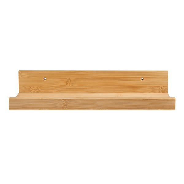 set Gildeskål di 3 Mensole da Muro Piani con Bordi Anticaduta - Bambù Naturale [en.casa] 