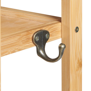 Étagère murale pour salle de bain Höör bambou 42 x 37 x 17 cm naturel [en.casa]