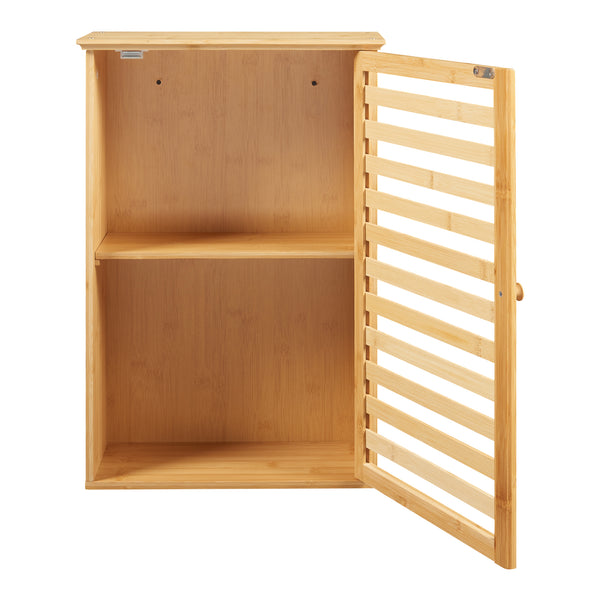 Armoire murale de salle de bain Järfälla bambou 55 x 37 x 16 cm naturel [en.casa]