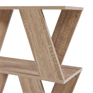 Table d'appoint Nome avec 2 étagères pannneau de particules 60 x 22 x 57 cm effet chêne [en.casa]