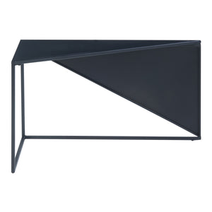 Set de 2 tables basses gigognes Kungsör de tailles différentes métal noir [en.casa]