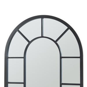 Specchio da Parete Enonkoski 90 x 60 cm Forma Arcuata Nero [en.casa] 