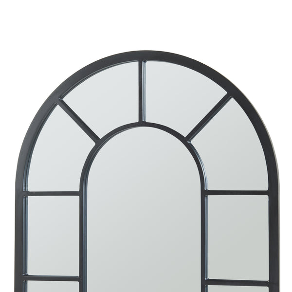 Specchio da Parete Enonkoski 90 x 60 cm Forma Arcuata Nero [en.casa] 