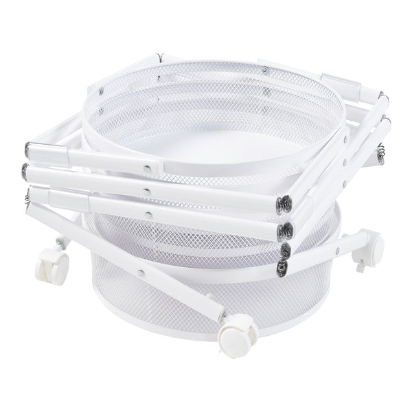 Chariot de service Sørreisa avec 4 étagères acier 123 x 38 cm blanc [en.casa]