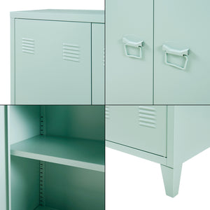 Metallschrank Oripää - 110x75x33cm - Pastellgrün