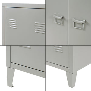 Metallschrank Oripää - 110x75x33cm - Dunkelgrau