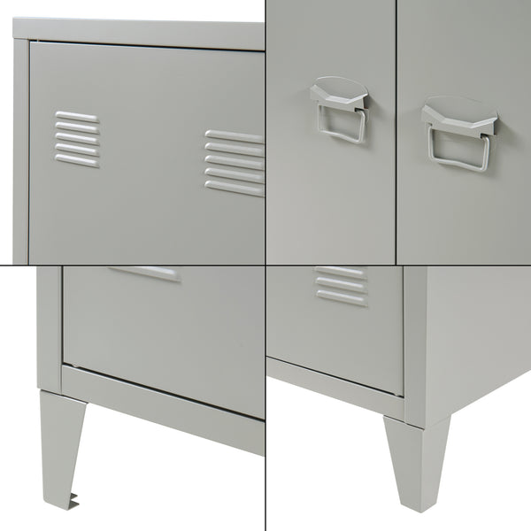 Metallschrank Oripää - 110x75x33cm - Dunkelgrau