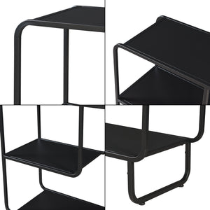 Table console Færder acier noir mat [en.casa]