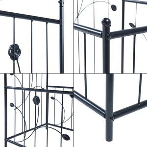 Arche à rosiers avec jardinières Barisciano acier 220 x 202 x 50 cm noir casa.pro