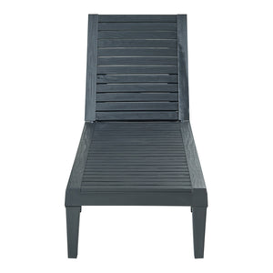 Chaise longue de jardin Ateleta 172 x 58 x 74 cm noir structuré casa.pro