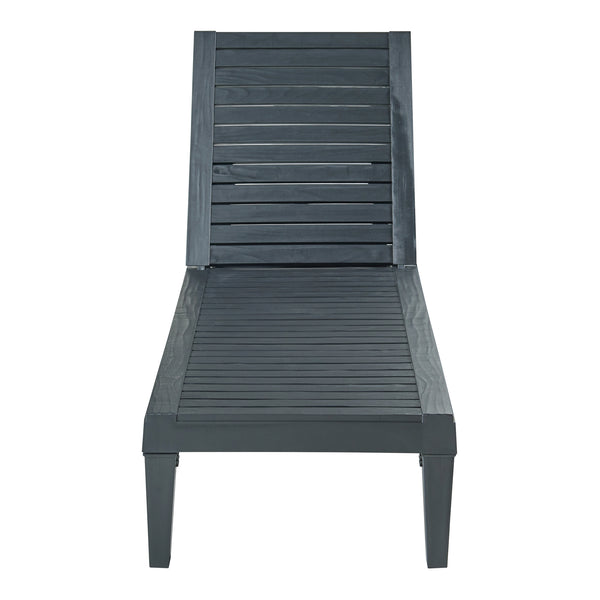 Chaise longue de jardin Ateleta 172 x 58 x 74 cm noir structuré casa.pro