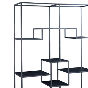 Étagère autoportante Råde 180 x 100 x 35 cm noir [en.casa]
