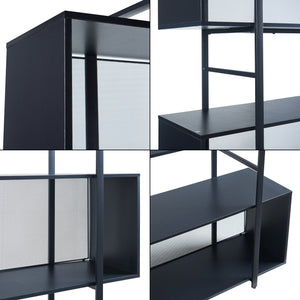 Étagère autoportante Randaberg 180 x 180 x 33 cm noir [en.casa]