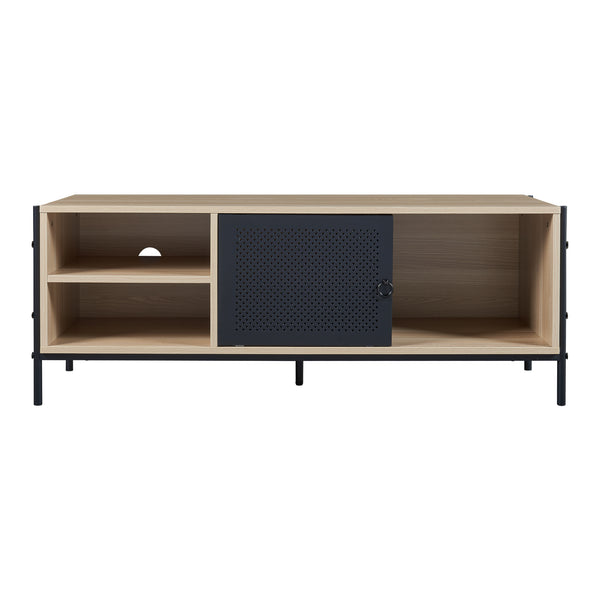 Meuble TV Tysnes 120 x 40 x 45 cm effet chêne noir [en.casa]