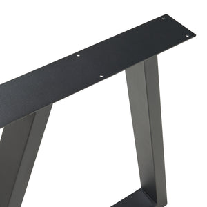 Lot de 2 pieds de table Lyngby acier 72 x 70 cm noir [en.casa]