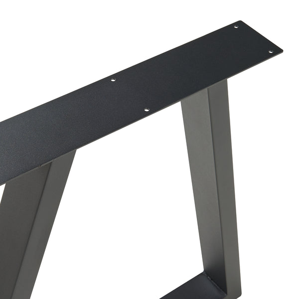 Lot de 2 pieds de table Lyngby acier 72 x 70 cm noir [en.casa]