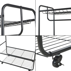 Portant à vêtements Vestvågøy acier 176 x 90 x 40 cm noir [en.casa]