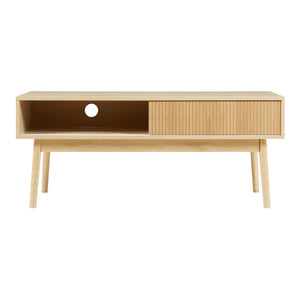 Meuble TV Landskrona 115 x 40 x 48 cm effet chêne [en.casa]